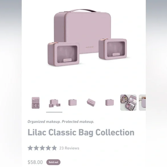 Allie Glines Lilac Makeup Bag Set - Picture 1 of 6